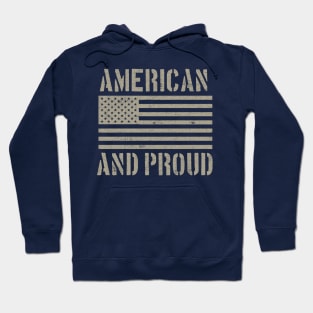 American And Proud USA Flag Military Hoodie